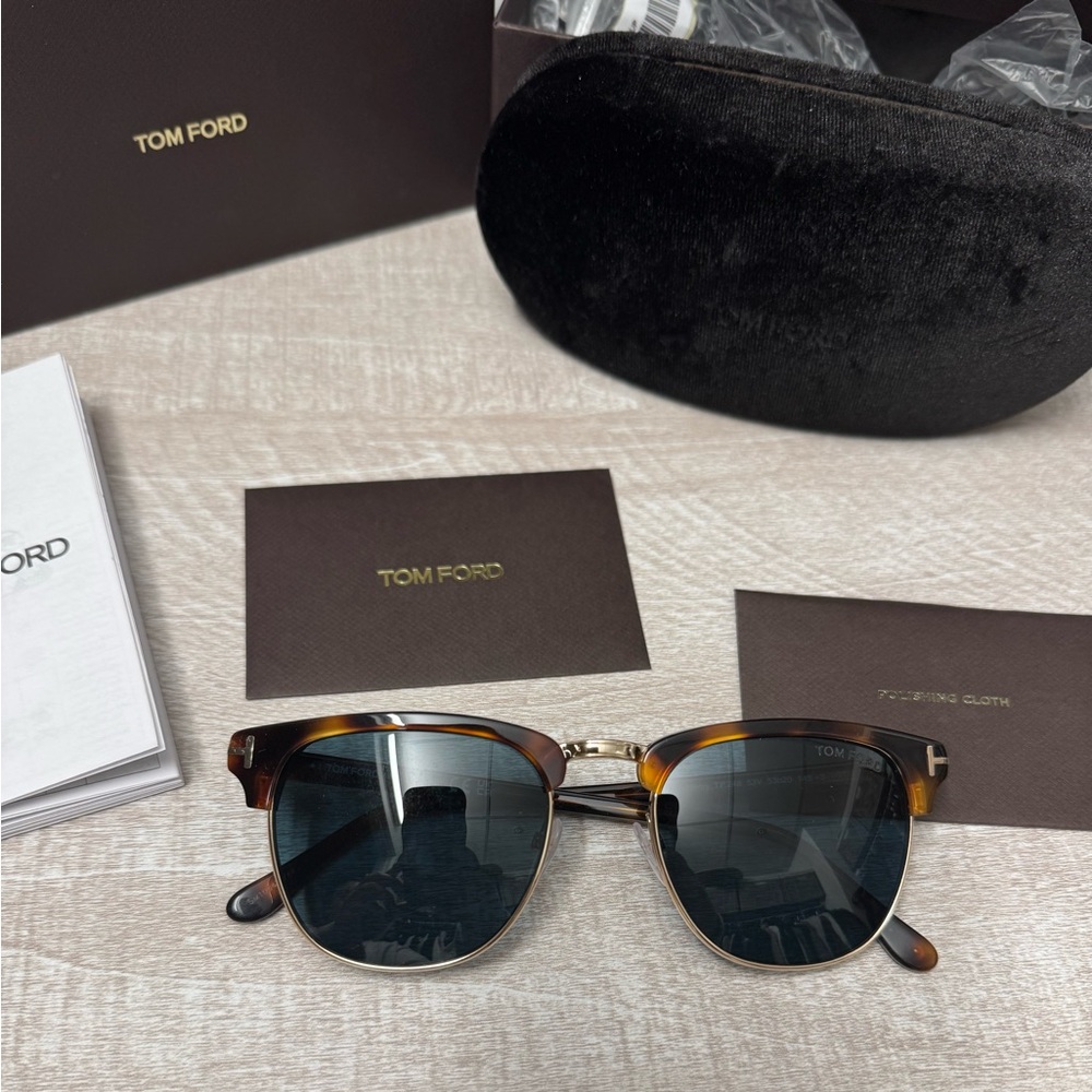 Tom Ford Brown Sunglasses with Dark Lenses